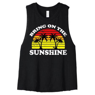 Bring On The Sunshine Women's Racerback Cropped Tank