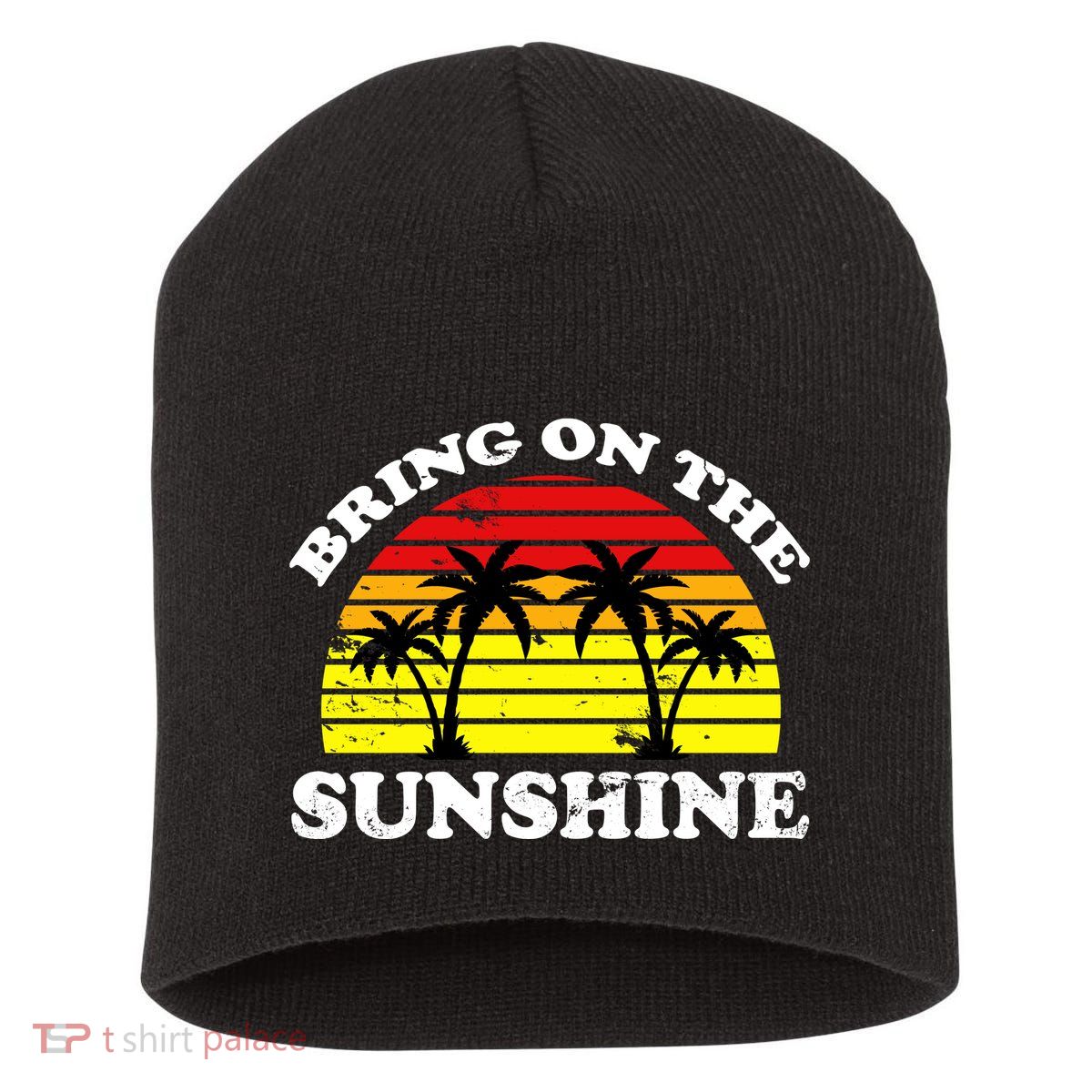 Bring On The Sunshine Short Acrylic Beanie