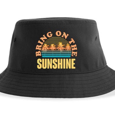 Bring On The Sunshine Tropical Palm Trees Sustainable Bucket Hat