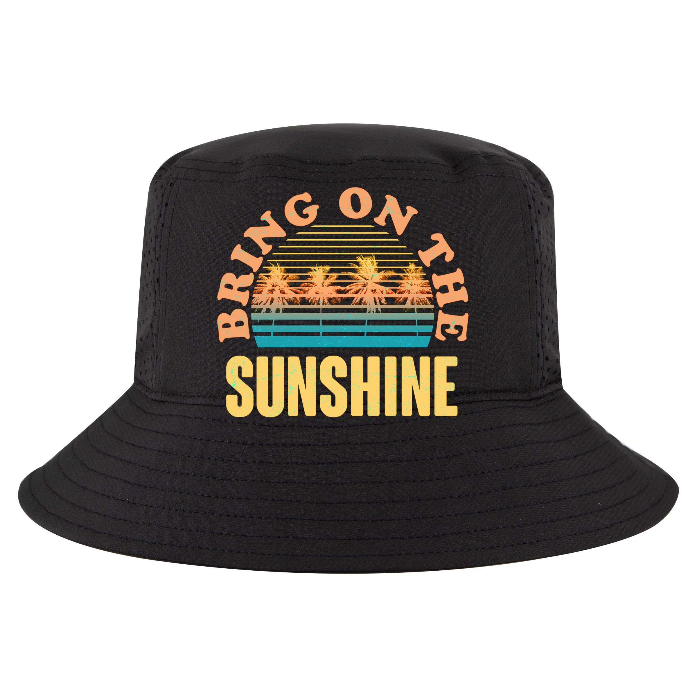 Bring On The Sunshine Tropical Palm Trees Sustainable Bucket Hat