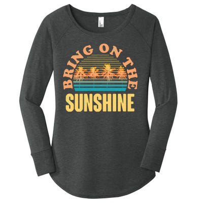 Bring On The Sunshine Tropical Palm Trees Women's Perfect Tri Tunic Long Sleeve Shirt