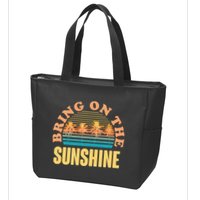 Bring On The Sunshine Tropical Palm Trees Zip Tote Bag
