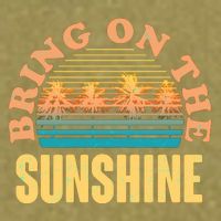 Bring On The Sunshine Tropical Palm Trees Garment-Dyed Women's Muscle Tee
