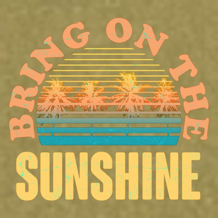 Bring On The Sunshine Tropical Palm Trees Garment-Dyed Women's Muscle Tee