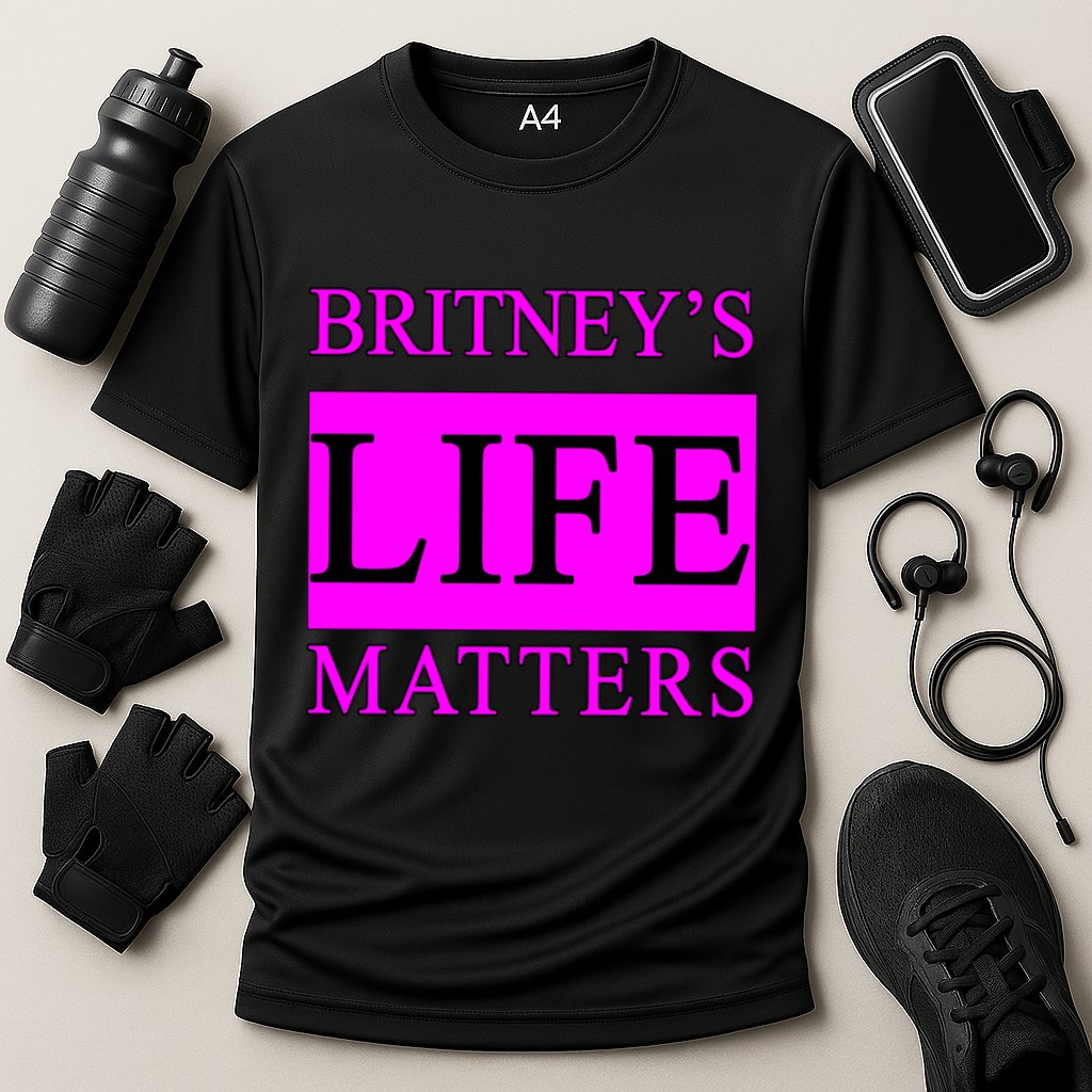 Britney's Life Matters BLM Free Britney Cooling Performance Crew T-Shirt