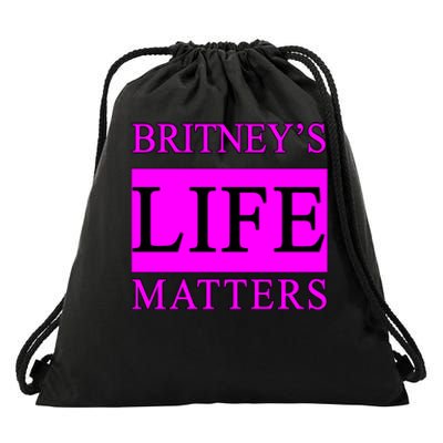 Britney's Life Matters BLM Free Britney Drawstring Bag