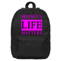 Britney's Life Matters BLM Free Britney 16 in Basic Backpack