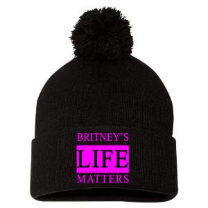 Britney's Life Matters BLM Free Britney Pom Pom 12in Knit Beanie