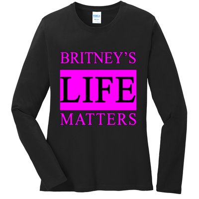Britney's Life Matters BLM Free Britney Ladies Long Sleeve Shirt