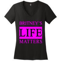 Britney's Life Matters BLM Free Britney Women's V-Neck T-Shirt