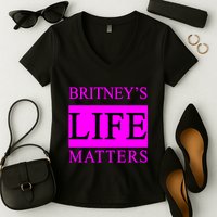 Britney's Life Matters BLM Free Britney Women's V-Neck T-Shirt