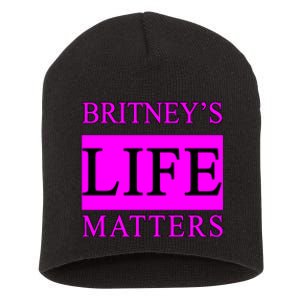 Britney's Life Matters BLM Free Britney Short Acrylic Beanie