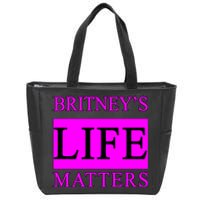 Britney's Life Matters BLM Free Britney Zip Tote Bag