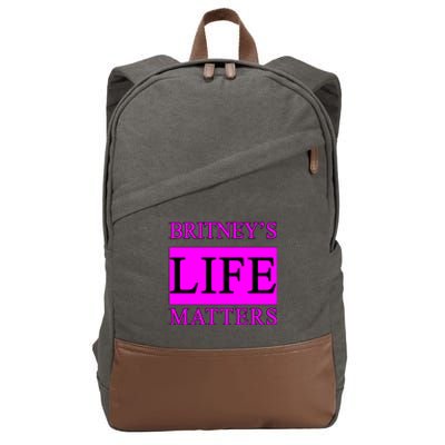 Britney's Life Matters BLM Free Britney Cotton Canvas Backpack