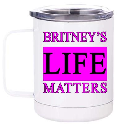 Britney's Life Matters BLM Free Britney 12 oz Stainless Steel Tumbler Cup