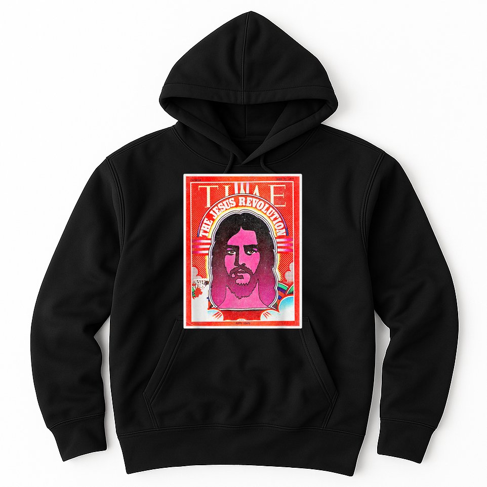 Boho Retro Jesus Revolution Vintage Christian Faith Revival Hoodie