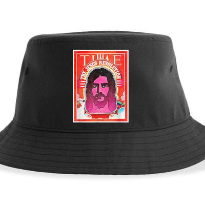 Boho Retro Jesus Revolution Vintage Christian Faith Revival Sustainable Bucket Hat