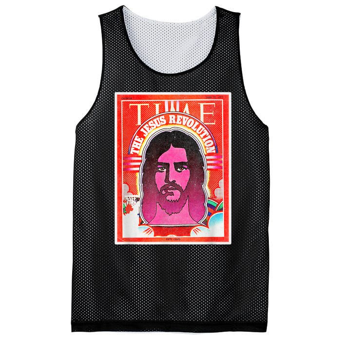 Boho Retro Jesus Revolution Vintage Christian Faith Revival Mesh Reversible Basketball Jersey Tank