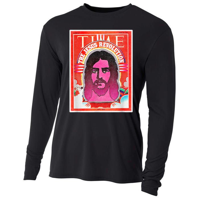 Boho Retro Jesus Revolution Vintage Christian Faith Revival Cooling Performance Long Sleeve Crew