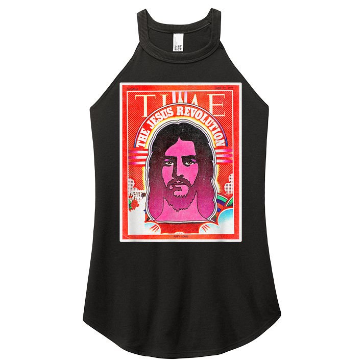 Boho Retro Jesus Revolution Vintage Christian Faith Revival Women's Perfect Tri Rocker Tank