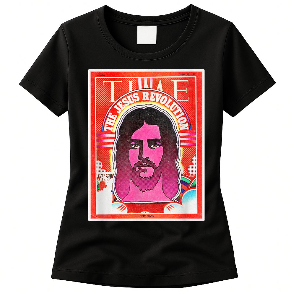 Boho Retro Jesus Revolution Vintage Christian Faith Revival Womens T-Shirt