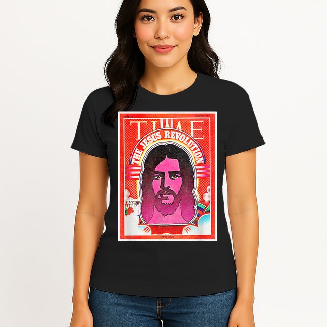 Boho Retro Jesus Revolution Vintage Christian Faith Revival Womens T-Shirt