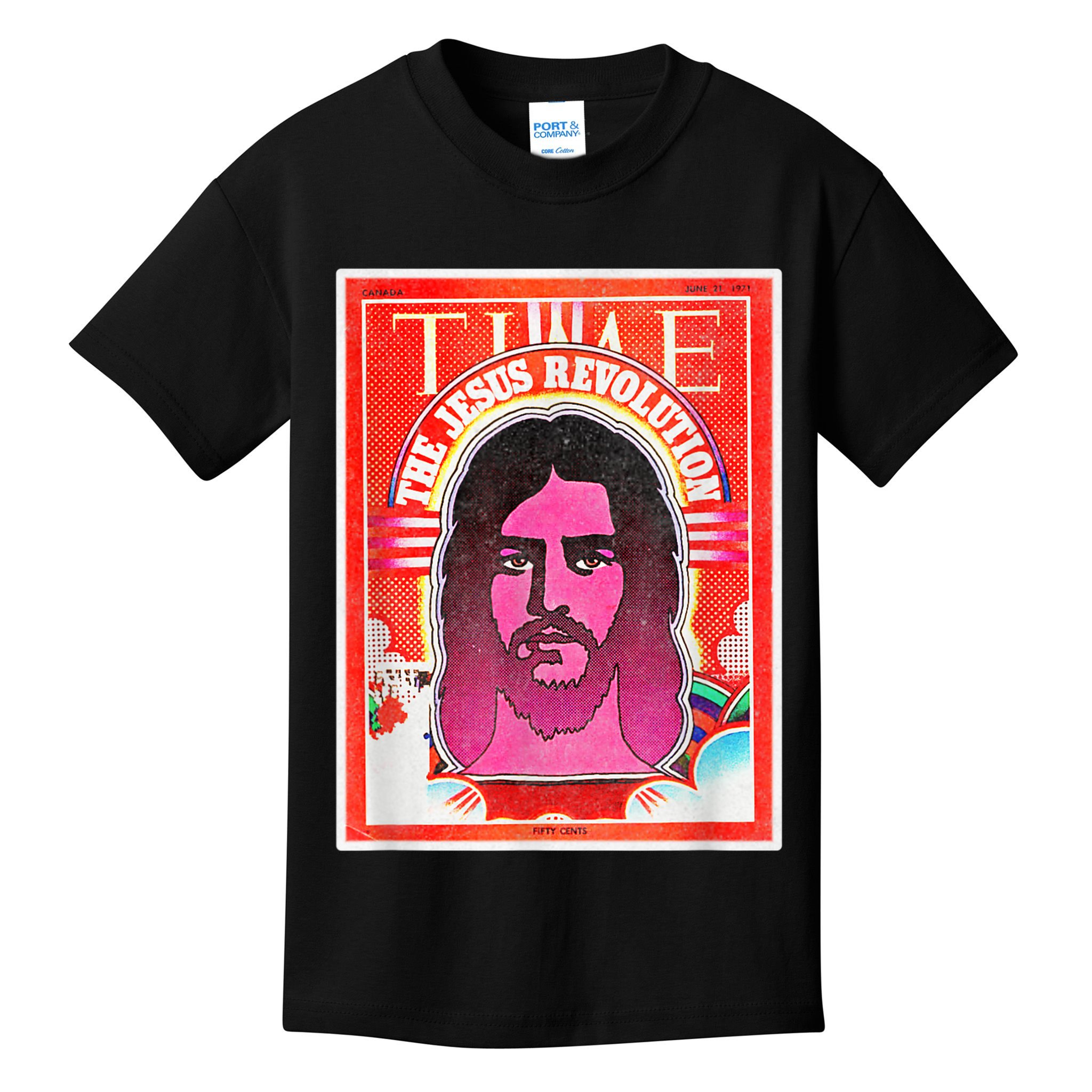 Boho Retro Jesus Revolution Vintage Christian Faith Revival Kids T-Shirt