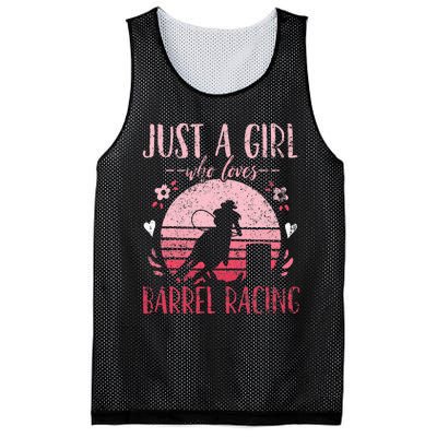 Barrel Racer Just a Who Loves Barrel Racing Vintage Mesh Reversible Basketball Jersey Tank