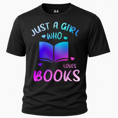 Bookaholic Reading Just a who loves books Cooling Performance Crew T-Shirt