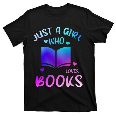 Bookaholic Reading Just a who loves books T-Shirt