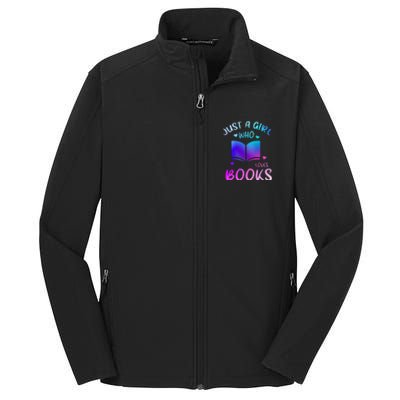 Bookaholic Reading Just a who loves books Core Soft Shell Jacket