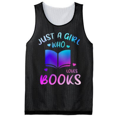 Bookaholic Reading Just a who loves books Mesh Reversible Basketball Jersey Tank