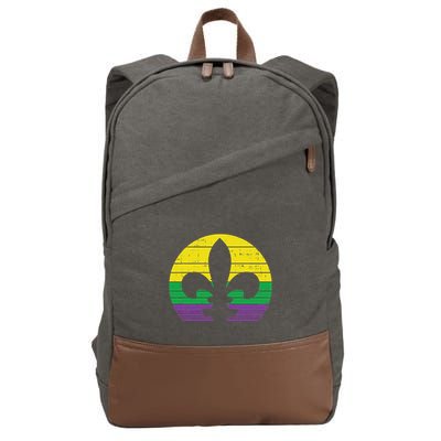 Boredkoalas Retro Jester Hat Silhouette Mardi Gras Carnival Cotton Canvas Backpack