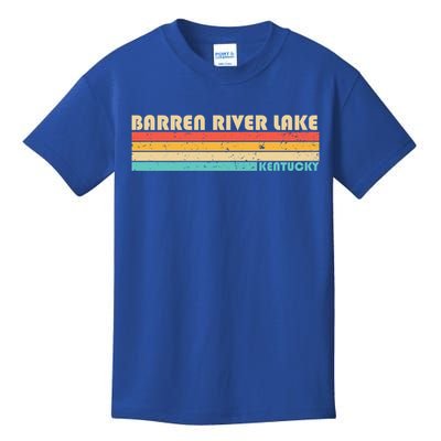 Barren River Lake Kentucky Funny Fishing Camping Summer Gift Kids T-Shirt