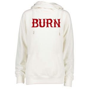 Burn Red Lighter Womens Funnel Neck Pullover Hood