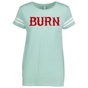 Burn Red Lighter Enza Ladies Jersey Football T-Shirt