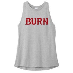 Burn Red Lighter Ladies PosiCharge Tri-Blend Wicking Tank