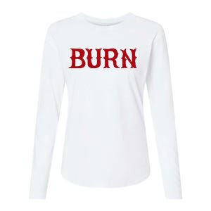 Burn Red Lighter Womens Cotton Relaxed Long Sleeve T-Shirt