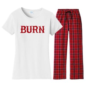 Burn Red Lighter Women's Flannel Pajama Set