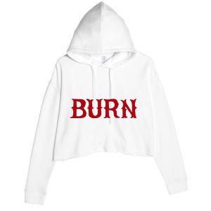 Burn Red Lighter Crop Fleece Hoodie