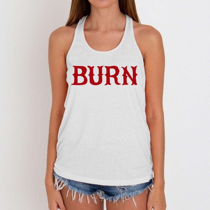 Burn Red Lighter Women's Knotted Racerback Tank