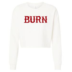 Burn Red Lighter Cropped Pullover Crew