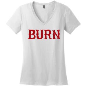 Burn Red Lighter Women's V-Neck T-Shirt