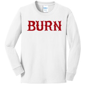 Burn Red Lighter Kids Long Sleeve Shirt