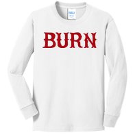 Burn Red Lighter Kids Long Sleeve Shirt