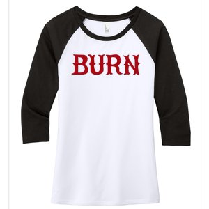 Burn Red Lighter Women's Tri-Blend 3/4-Sleeve Raglan Shirt