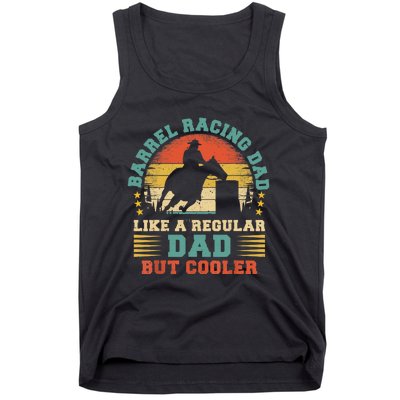 Barrel Racing Lover Vintage Barrel Racing Dad Father's Day Tank Top