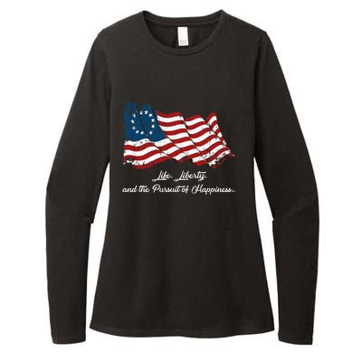 Betsy Ross Life Liberty And The Pursuit Of Happiness Womens CVC Long Sleeve Shirt