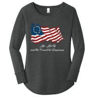 Betsy Ross Life Liberty And The Pursuit Of Happiness Women's Perfect Tri Tunic Long Sleeve Shirt