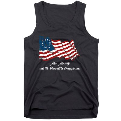 Betsy Ross Life Liberty And The Pursuit Of Happiness Tank Top